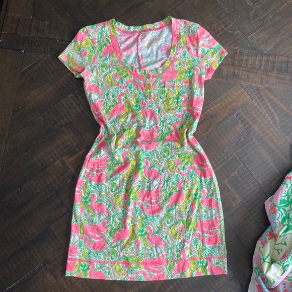 Lilly Pulitzer Flamingo Mini Dress - Picture 1 of 3